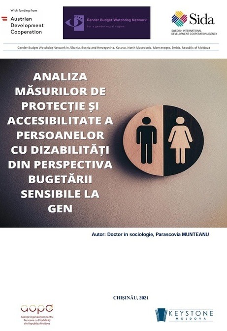 Analiza măsurilor de protecție și accesibilitate a persoanelor cu dizabilități din perspectiva bugetării sensibile la gen