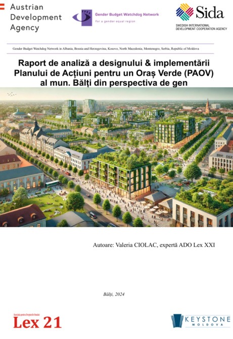 Raport de analiză a designului și implementării Planului de Acțiuni pentru un Oraș Verde (PAOV) al mun. Bălți din perspectiva de gen